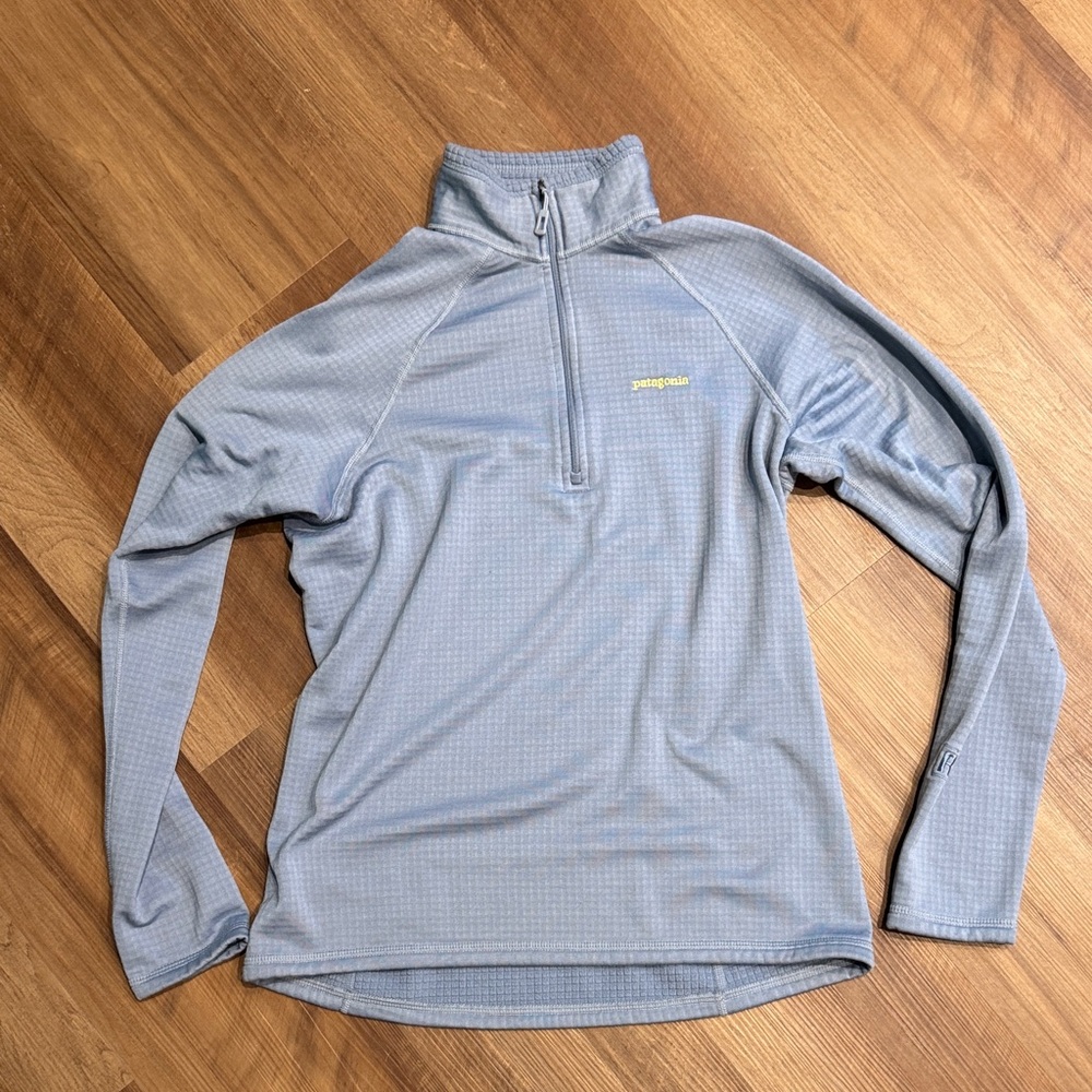 Patagonia Light Blue Quarter-Zip Pullover